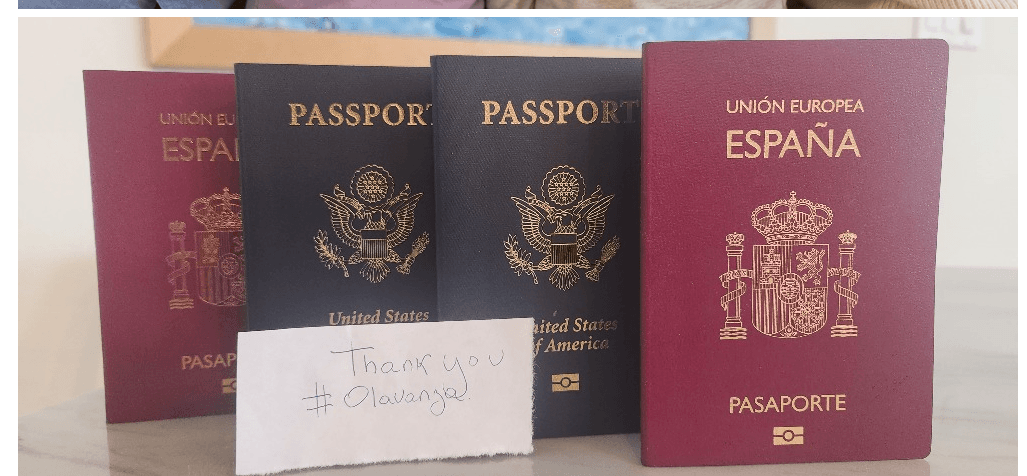 United States and Spanish passports